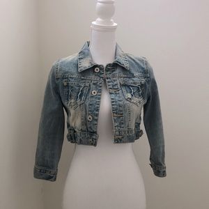 Cropped jean jacket
